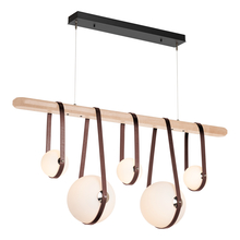 Hubbardton Forge - Canada 131046-LED-STND-10-24-LB-WD-GG0701 - Derby Linear 5-Light LED Pendant