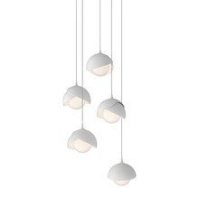 Hubbardton Forge - Canada 131125-SKT-LONG-02-02-GG0711 - Brooklyn 5-Light Double Shade Pendant