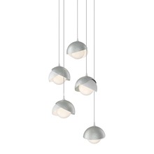 Hubbardton Forge - Canada 131125-SKT-LONG-02-82-GG0711 - Brooklyn 5-Light Double Shade Pendant