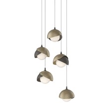  131125-SKT-LONG-07-84-GG0711 - Brooklyn 5-Light Double Shade Pendant