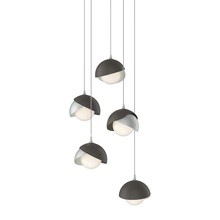 Hubbardton Forge - Canada 131125-SKT-LONG-82-07-GG0711 - Brooklyn 5-Light Double Shade Pendant