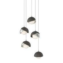 Hubbardton Forge - Canada 131125-SKT-LONG-85-07-GG0711 - Brooklyn 5-Light Double Shade Pendant