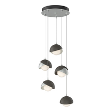 Hubbardton Forge - Canada 131125-SKT-STND-82-07-GG0711 - Brooklyn 5-Light Double Shade Pendant