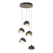 Hubbardton Forge - Canada 131125-SKT-STND-84-05-GG0711 - Brooklyn 5-Light Double Shade Pendant