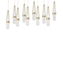 Hubbardton Forge - Canada 131200-SKT-LONG-86-YG0434 - Link 10-Light Blown Glass Pendant