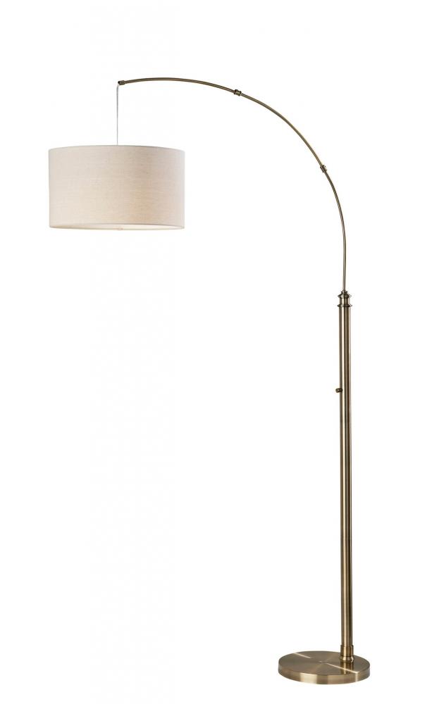 Barton Arc Lamp-Antique Brass