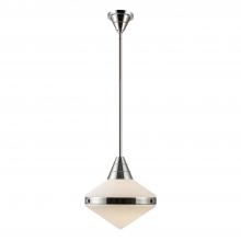 Alora Lighting PD348114PNOP - Willard 14-in Polished Nickel/Opal Matte Glass 1 Light Pendant