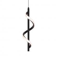 Dals BRPD18-CC-BK - 18in vertical swirl pendant, 5CCT - Black