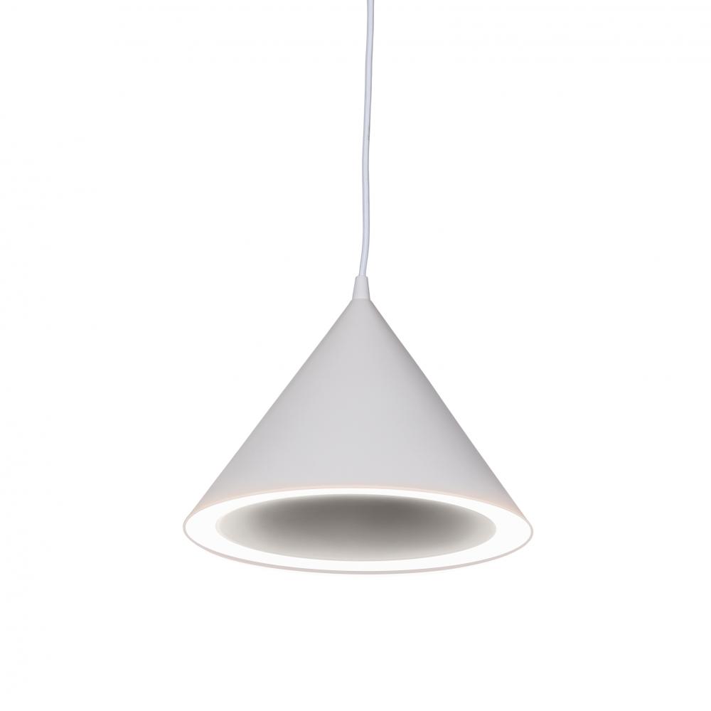 Ttulli - LED Cone shaped Pendant in White