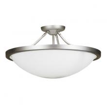 Russell Lighting 333-718/BCH - Monroe Semi Flush Mount Brushed Chrome