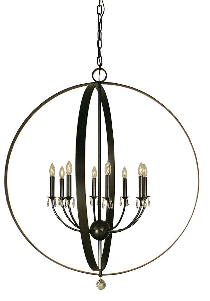 8-Light Brushed Nickel Constellation Foyer Chandelier