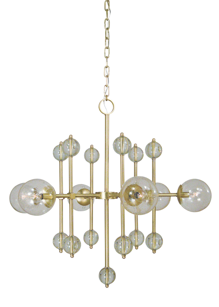 6 Light Polished Nickel Solaris Chandelier