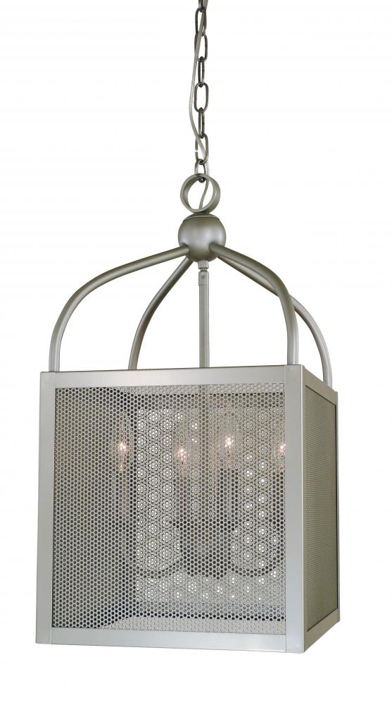 4-Light Satin Pewter Windsor Mini-Chandelier