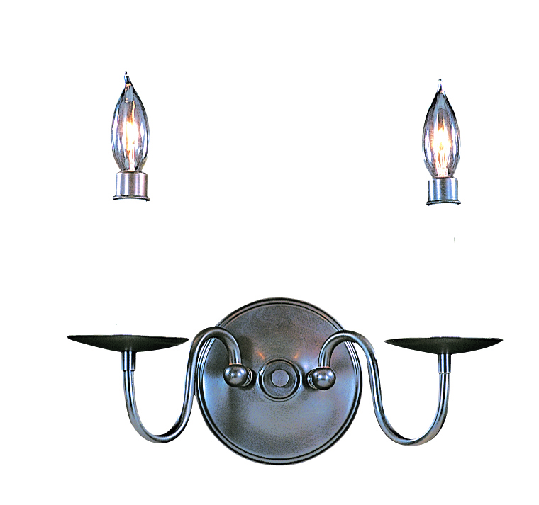 2-Light Satin Pewter Jamestown Sconce