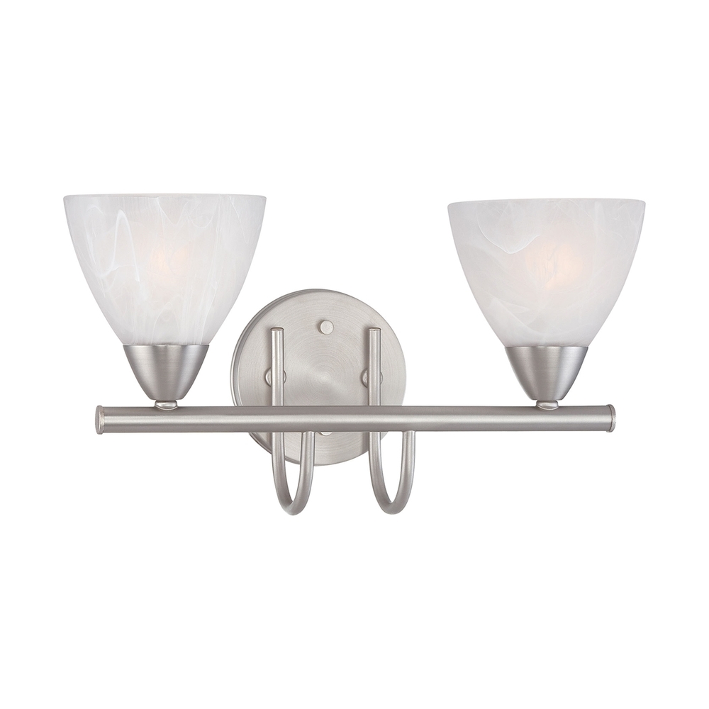 Thomas - Tia 15.75'' Wide 2-Light Vanity Light - Matte Nickel