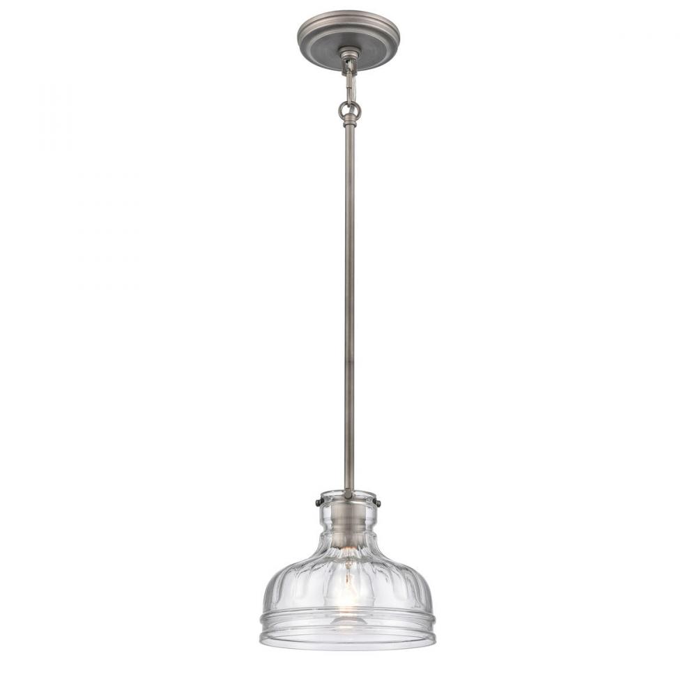 Orinoco 8&#39;&#39; Wide 1-Light Mini Pendant - Weathered Zinc