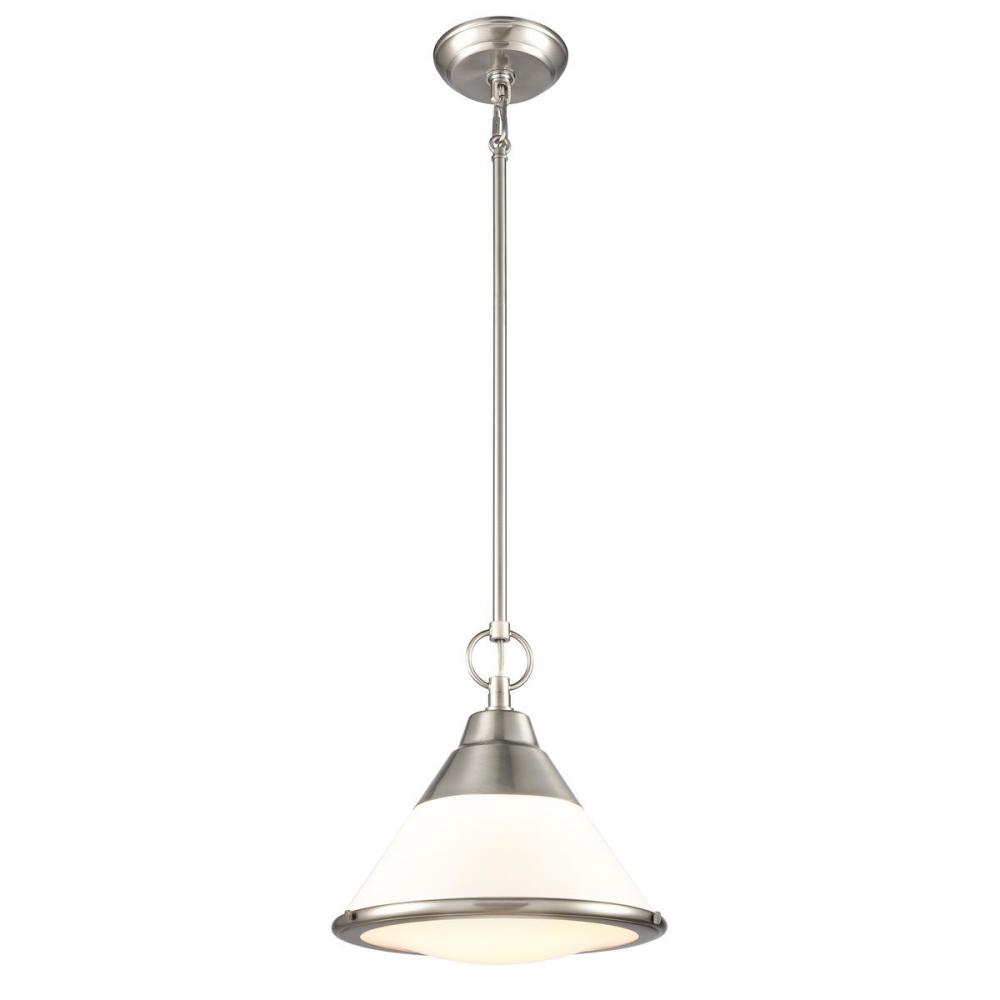 Sven 12&#39;&#39; Wide 1-Light Pendant - Satin Nickel