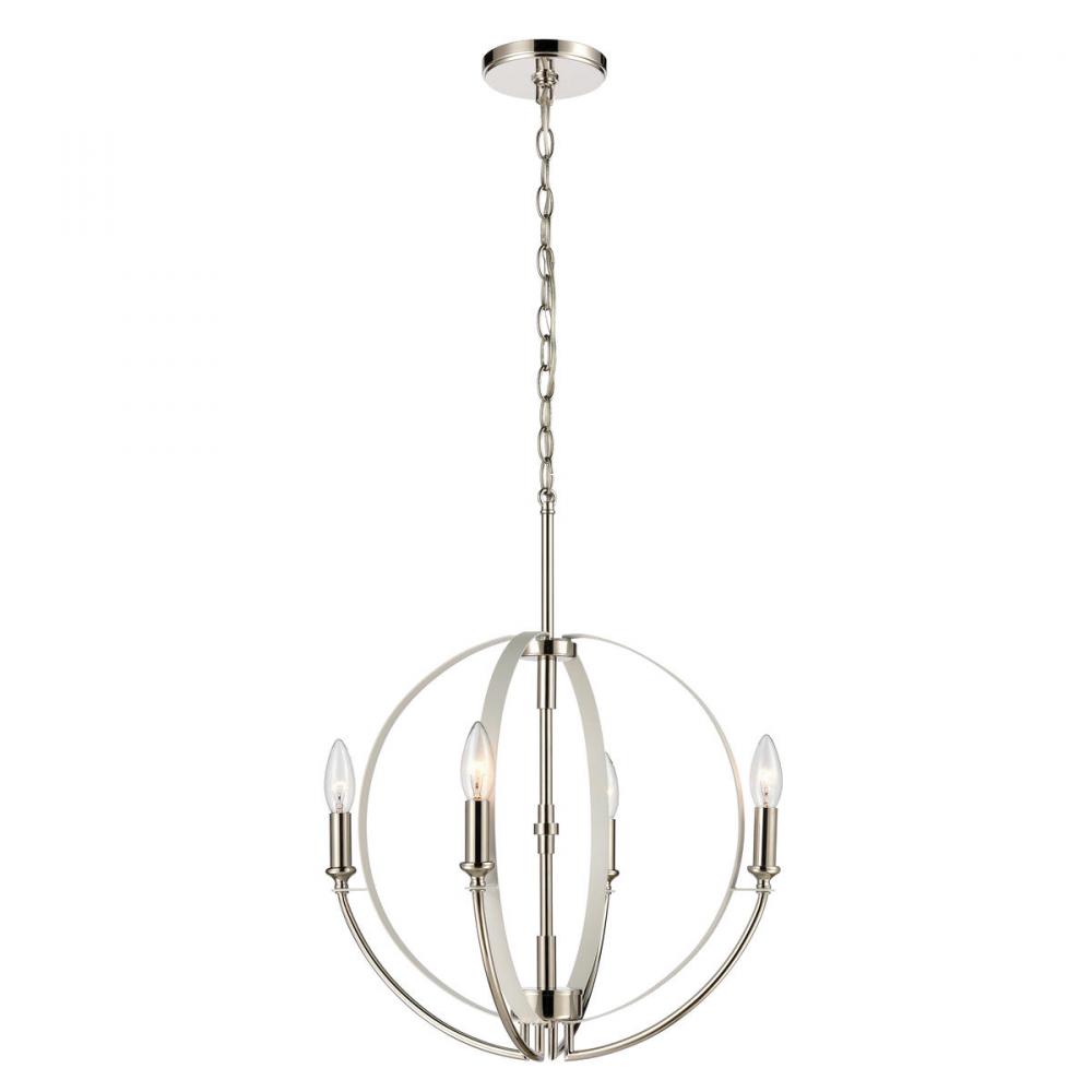 Rotunde 18&#39;&#39; Wide 4-Light Chandelier - Matte White