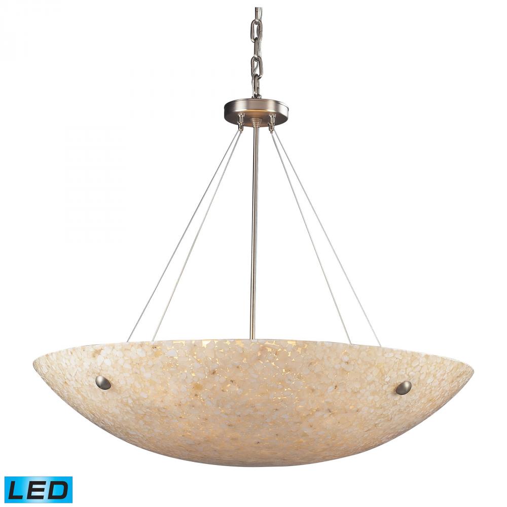 Stonybrook 8 Light LED Pendant In Satin Nickel A