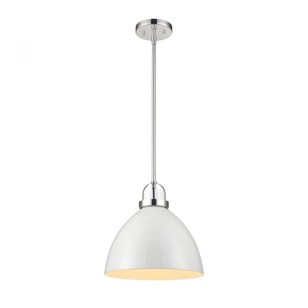 Somerville 12&#39;&#39; Wide 1-Light Pendant - Gloss White