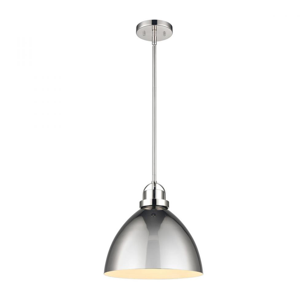 Somerville 12&#39;&#39; Wide 1-Light Pendant - Polished Nickel