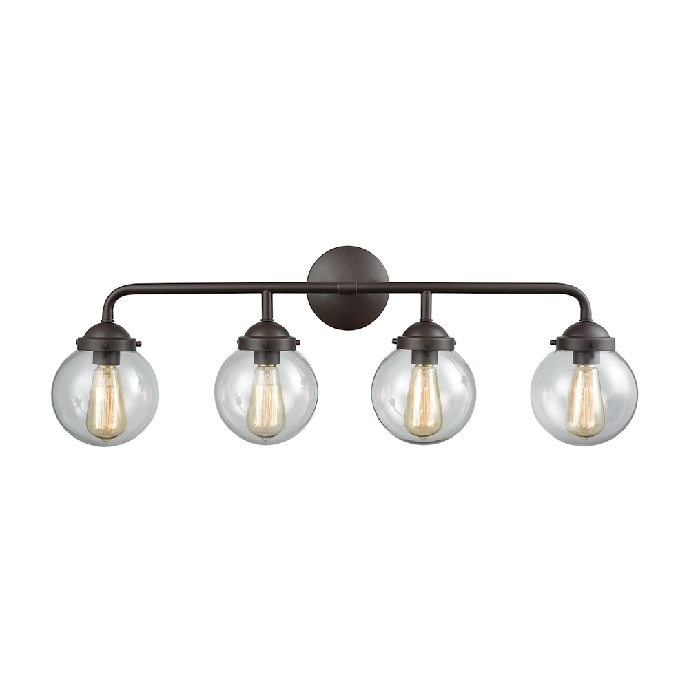 Thomas - Beckett 33&#39;&#39; Wide 4-Light Vanity Light - Oil Rubbed Bronze