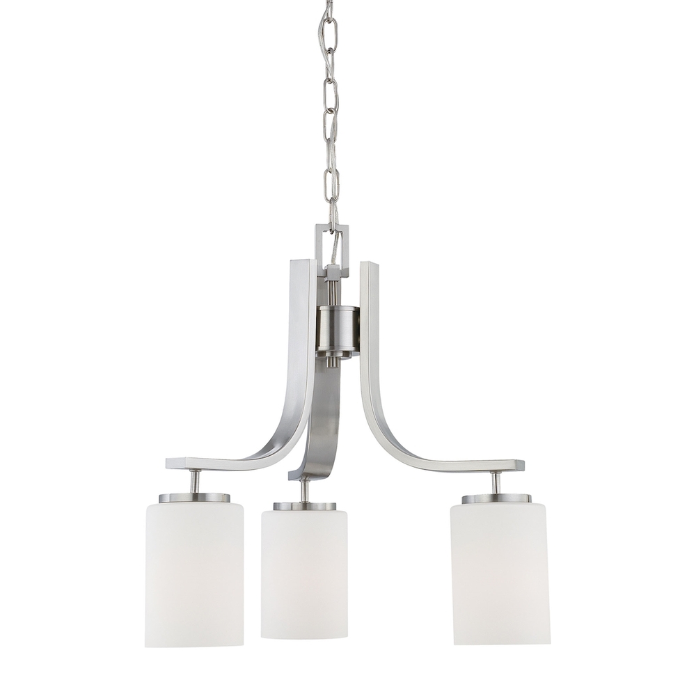 Thomas - Pendenza 20'' Wide 3-Light Chandelier - Brushed Nickel