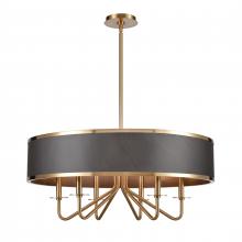 ELK Home 82335/6 - Engel 30'' Wide 6-Light Chandelier - Satin Brass with Ebony