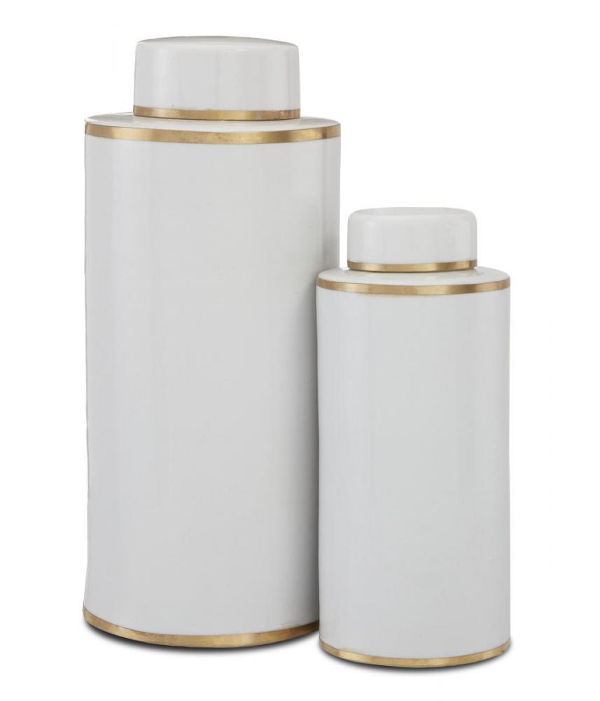 Ivory Tea Canister Set of 2