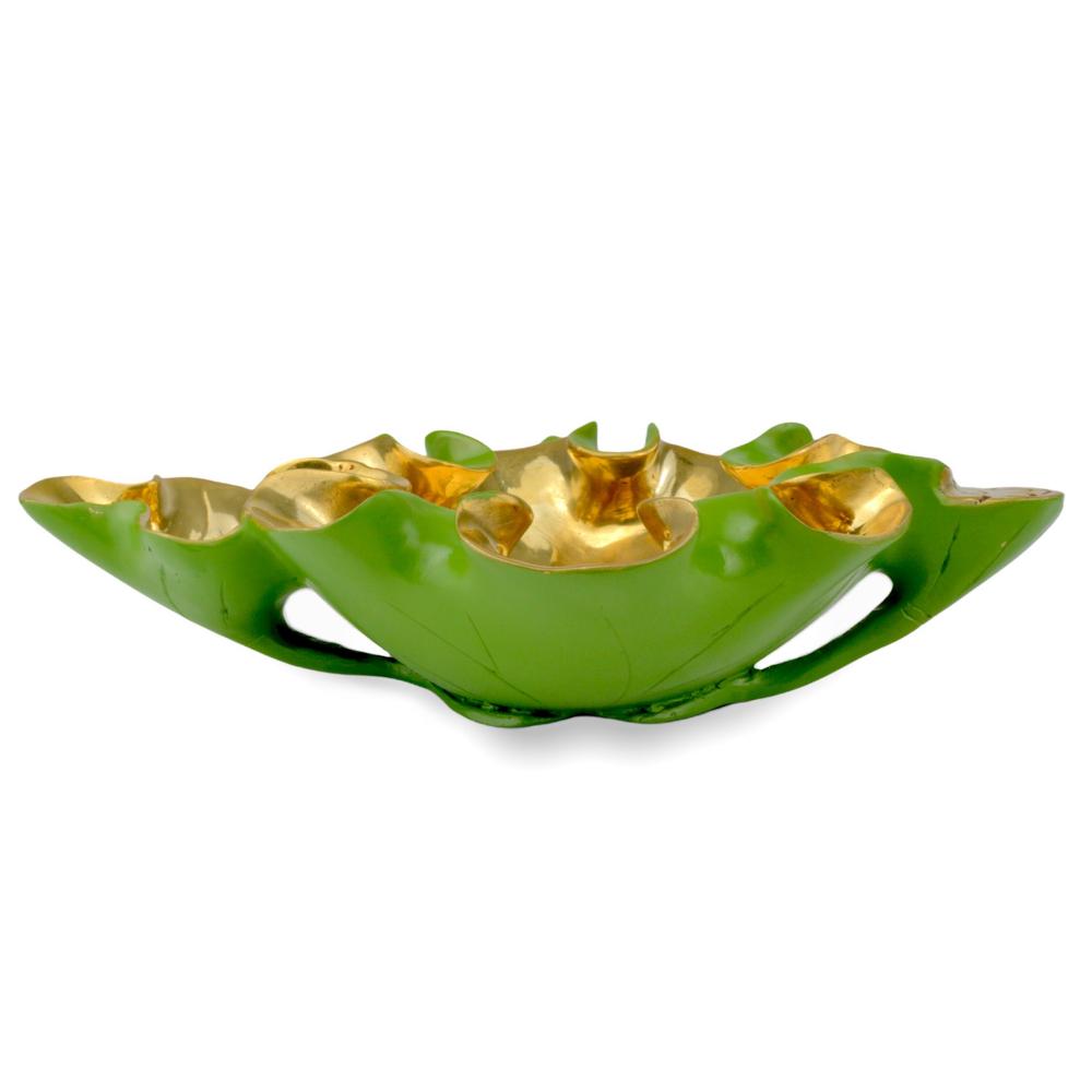 Wrapped Lotus Leaf Green Bowl