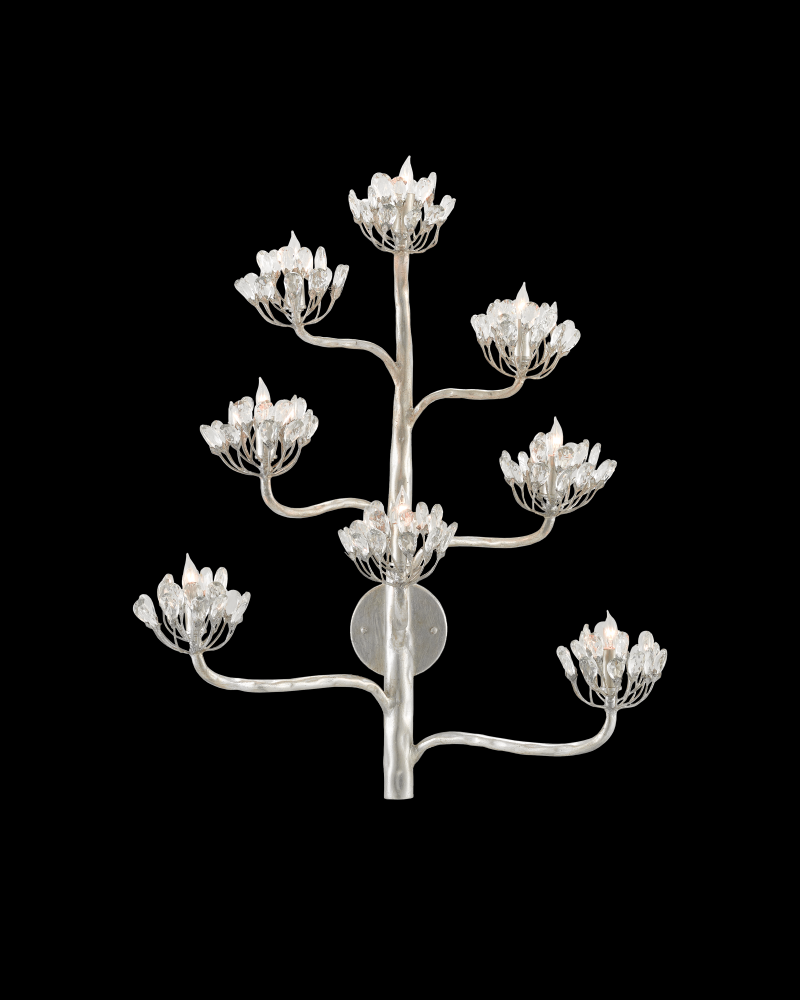 Agave Americana Silver Wall Sconce