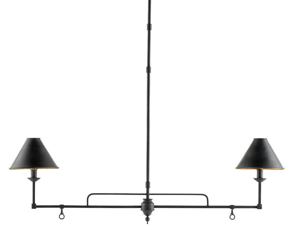 Prosperity Black Rectangular Chandelier