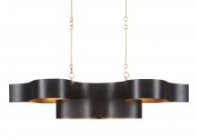 Currey 9000-0853 - Grand Lotus Black Oval Chandelier