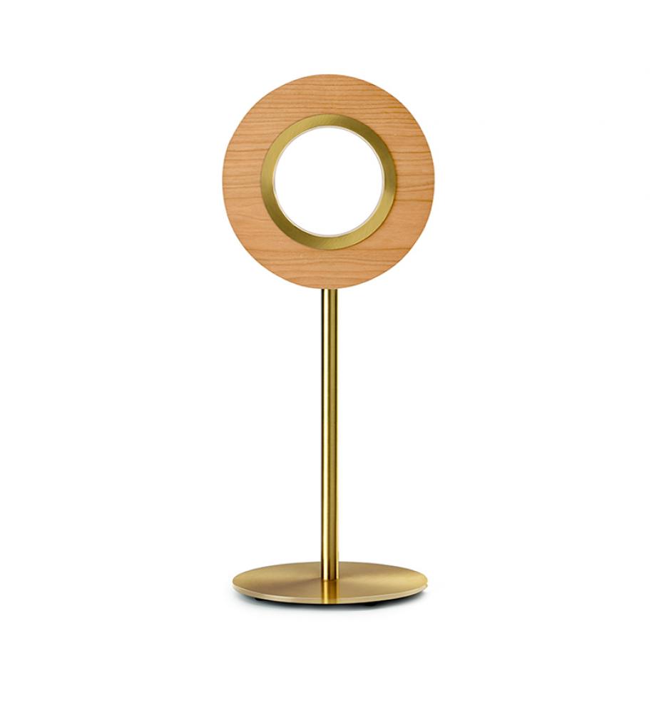 Lens Circular Table Gold Brown