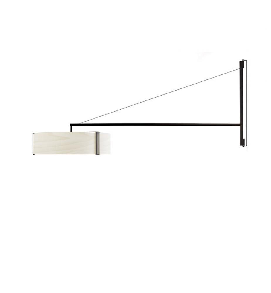 Thesis Wall Sconce Black Nickel White