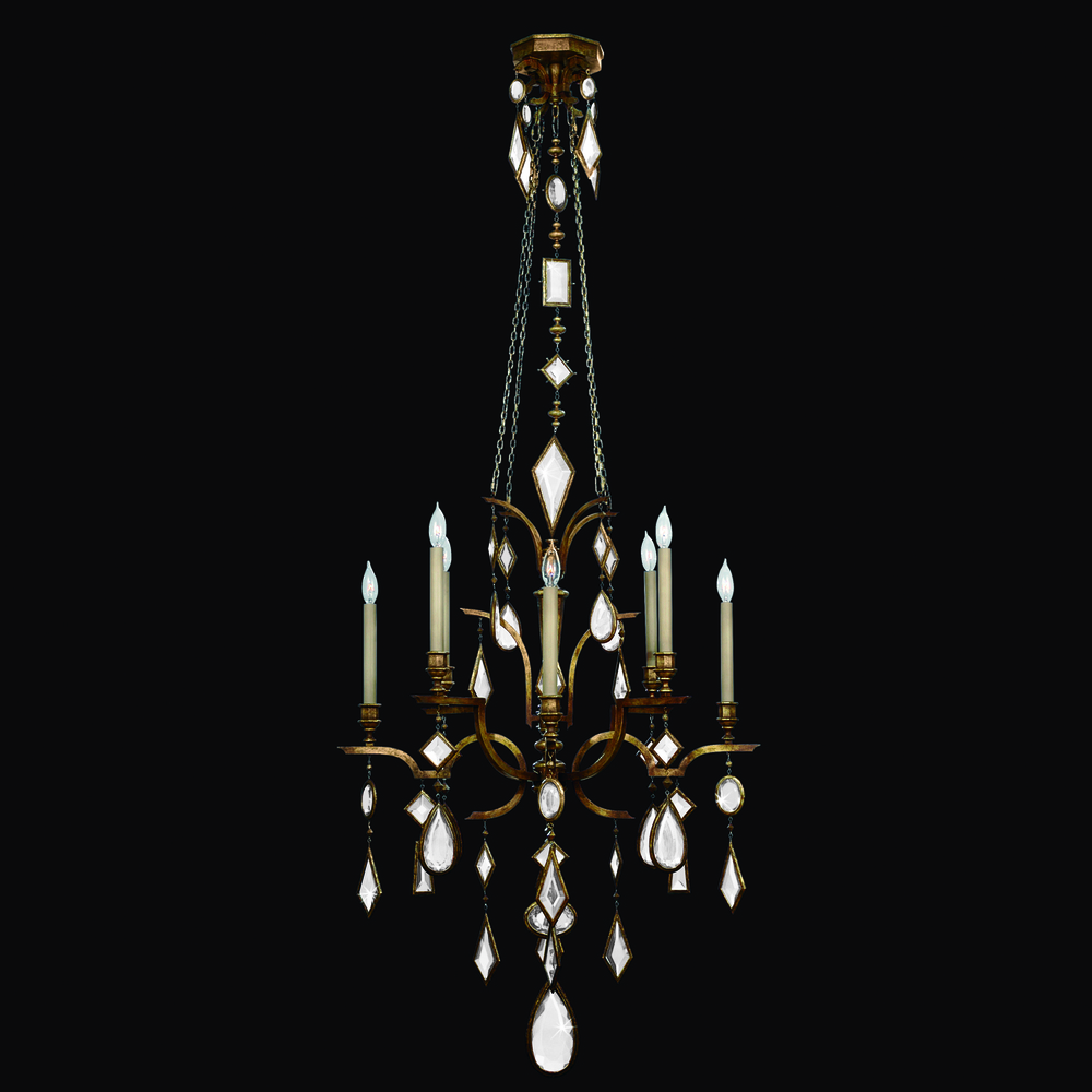 Encased Gems 31"W Round Chandelier