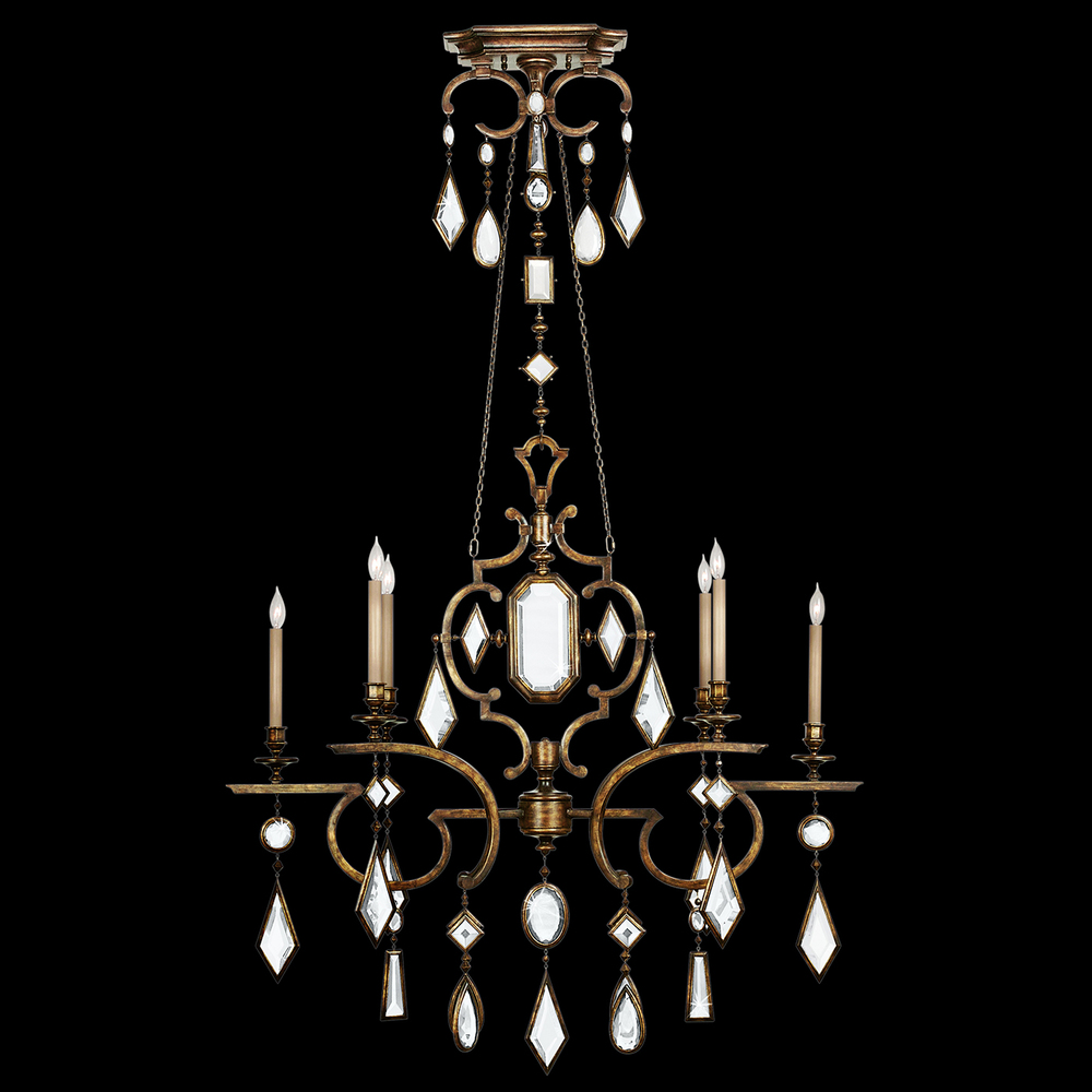 Encased Gems 50"W Oblong Chandelier