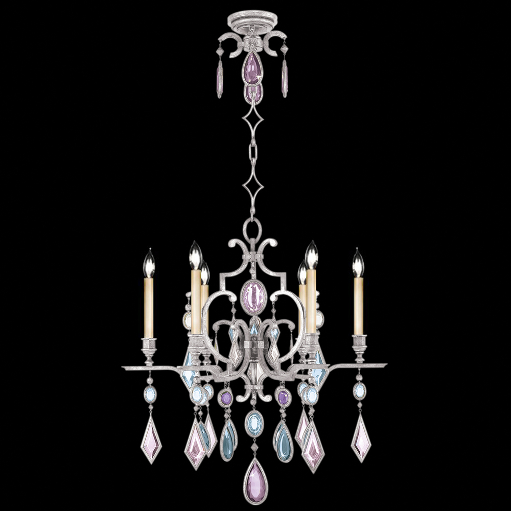 Encased Gems 29"W Round Chandelier